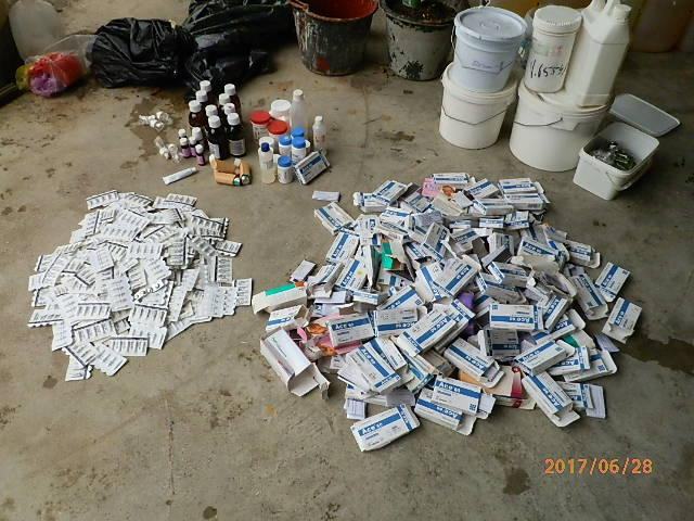 Sorted hazardous waste, safe disposal